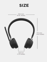 Lenovo 4XD1M80020 Wireless VoIP Headset Teams Certified, Noise-Canceling Mic, Bluetooth 5.3 Multipoint, USB-A Receiver