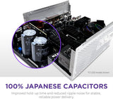NZXT PA-2G2BW-US C1200 Gold ATX 3.1 Fully Modular Low-Noise PC Gaming Power Supply 1200 Watts Zero Fan Mode - White