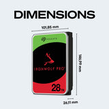 Seagate ST28000NT000 IronWolf Pro ST28000NT000 28TB 7200 RPM 512MB Cache SATA 6.0Gb/s 3.5" Internal Hard Drive