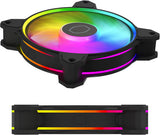 Cooler Master MasterFan MF120 Halo²Fan, Duo-Ring ARGB Gen2 LED 120mm Hybrid Frame Case fan, Liquid-Black MFL-B2DN-21NP2-R2