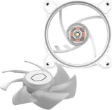 Cooler Master MasterFan MF140 Halo², Duo-Ring ARGB Gen2 LED140mm PWM, Hybrid Frame Case fan, Liquid-White MFL-B4DW-16NP2-R2