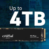 Crucial P3 Plus 2TB PCIe Gen4 3D NAND NVMe M.2 SSD up to 5000MB/s Solid State Drive CT2000P3PSSD8