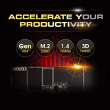 Silicon Power 2TB UD90 NVMe 4.0 Gen4 PCIe M.2 SSD R/W up to 5,000/4,800 MB/s SP02KGBP44UD9005