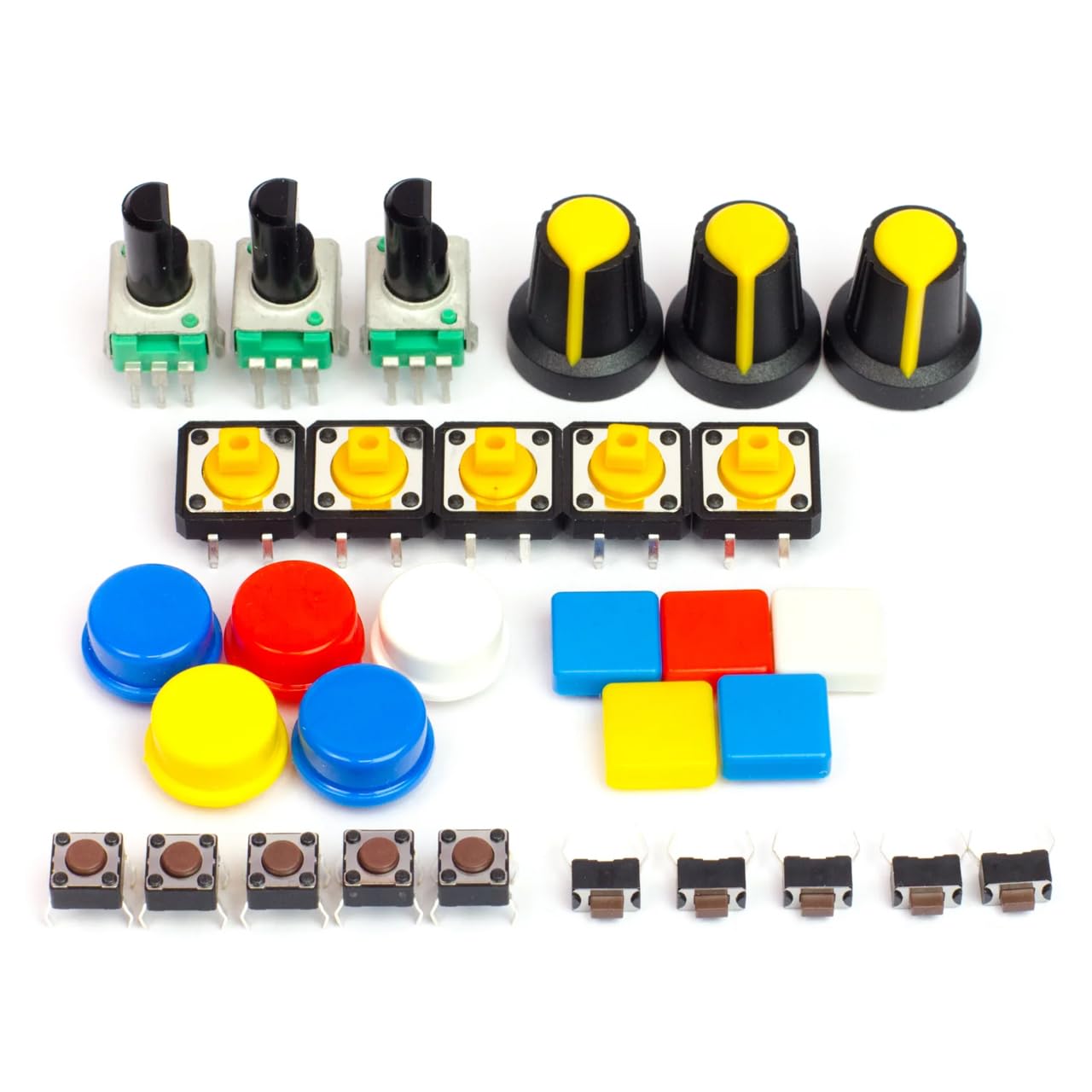 Pimoroni PIM248 Maker Essentials Switches & Potentiometers for Projects, Variable Resistors Ideal for Precision Control