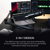 AVerMedia BA311 Live Streamer ARM - Premium Broadcasting Boom Arm, Desk Clamp, 5/8" Thread & 1/4" Thread Adapter