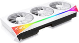 XFX Mercury AMD Radeon RX 9070XT OC Magnetic Air White Edition with RGB 16GB GDDR6 HDMI 3xDP, AMD RDNA 4 RX-97TMARGW9
