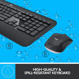 Logitech 920-008671 MK540 Full-size Advanced Wireless Scissor Keyboard & Mouse Bundle Black