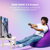 AverMedia X'TRA Go Capture Dock handheld records up to 4K 30 FPS or 1080p 120 FPS, HDMI (White) GC515 White