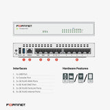 FORTINET FortiGate 60F Hardware Next-Gen Firewall Protection & Security (FG-60F)
