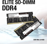 TEAMGROUP TED416G3200C22-S01  Elite DDR4 16GB Single 3200MHz PC4-25600 CL22 SODIMM 260-Pin Memory Module Ram