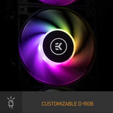 EKWB D-RGB 360mm All-in-One CPU Cooler with EK-Vardar PMW Fans, Water Cooling Compatible Intel & AMD EKAIO360