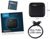 Crucial X6 1TB Portable SSD Up to 800MB/s PC and Mac USB 3.2 USB-C External Solid State Drive CT1000X6SSD9