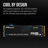 PNY M280CS2150-1TB-TB CS2150 1TB Gen5 PCIe NVMe M.2 2280 3D NAND SSD ,Up to 10,200/8,300 MBs -Internal Solid-State Drive