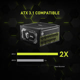 MSI PCIE 5 Gaming Power Supply 1000W 80 Plus Gold Certified, ATX 3.1 & PCIE 5.1 Ready, Full Modular, ATX PSU MAG-A1000L