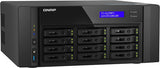 QNAP 12-Bay all-flash desktop NAS, AMD EPYC 7302P , 12 x 2.5" U.2 NVMe/SATA SSD , 128GB ECC RAM TS-H1290FX-7302P-128G-US