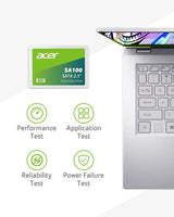 Acer SA100 480GB SATA III 2.5 Inch Internal SSD - 6 Gb/s, 3D NAND Solid State Hard Drive Up to 560 MB/s (BL.9BWWA.103)