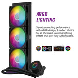 Cooler Master MasterLiquid ML360L ARGB V2 120mm 4-Pin PWM 1800RPM AIO Liquid Cooler - Black (MLW-D36M-A18PA-R2)