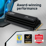 Crucial T700 1TB PCIe 5.0 x4 M.2 SSD, up to 11700 MB/s with Heatsink Internal Solid State Drive (CT1000T700SSD5)