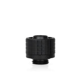 Thermal Grizzly TG-DM-FIT-0002 DeltaMate HT16 Hard-Tube Water Cooling Fitting – G1/4'' Thread, CNC-Machined Brass Matte-Black, Knurled Compression Ring for 16 mm OD Hard Tubing