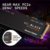 WD BLACK 2TB SN850X NVMe Internal Gaming SSD Solid State Drive WDS200T2X0E