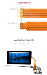 Raspberry Pi Accessories, Adapter cables, Length 200mm, Supports Display SC1131
