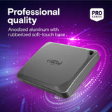 Crucial X9 Pro 1TB Portable SSD – Up to 1050MB/s  USB 3.2 External Solid State Drive CT1000X9PROSSD902