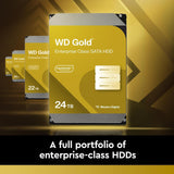 WD WD261KRYZ Gold 26TB Enterprise Class Hard Disk Drive - 7200 RPM Class SATA 6Gb/s 512MB Cache 3.5 Inch