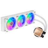 Cooler Master MasterLiquid PL360 FLUX AIO CPU Liquid Cooler, Gen2 ARGB 360mm 120 PWM Fans (white) MLY-D36M-A23PZ-RW