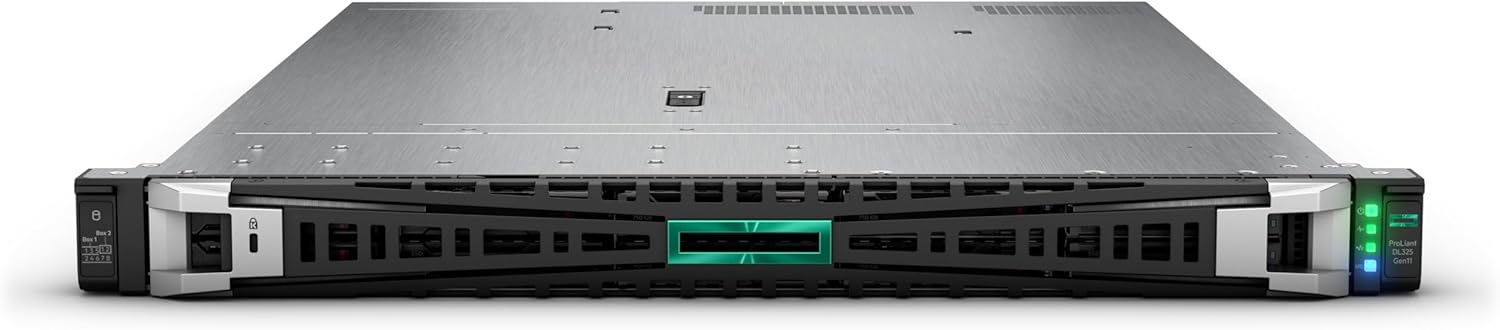 HPE P77246-005 ProLiant DL325 Gen11 9124 16-Core 1P 2x32GB-R 8SFF BCM57416 10GbE 2x480GB SATA SSD 2x500W PS Rack Server