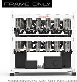 AAAwave 12GPU The Sluice V2 Mining Frame (White) and PCIe Riser V011 Pro (12pcs) with  8 pack of  P12 PWM 120 mm Fans (White)