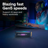 Crucial CT2000T710SSD5-01 T710 PCIe Gen5 NVMe 2TB SSD Heatsink,Up to 14,900 MB/s,Solid State Drive,Includes 1Mo Adobe CC