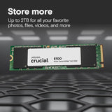 Crucial CT1000E100SSD8 E100 1TB M.2 NVMe PCIe Gen4 Internal SSD, Up to 5,000MB/s, Laptop & Desktop Compatible