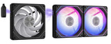 darkFlash DF-G24-BK-3P 120mm Magnetic ARGB PWM Case Fans,FDB Bearing,Magnetic Splice Design,Up to 2000RPM - Black (3-Pack)