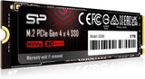 Silicon Power 2TB UD90 NVMe 4.0 Gen4 PCIe M.2 SSD R/W up to 5,000/4,800 MB/s SP02KGBP44UD9005