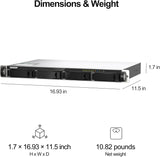 QNAP TS-435XEU-4G-US 4-Bay short-depth 12" ARM-based NAS, 4C 2.2GHz, 4GB DDR4 RAM, 2 x 10GbE SFP+, 2 x M.2 2280 NVMe