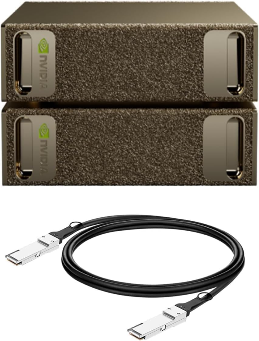 Nvidia 940-54242-0000-100 2 DGX Spark bundle +1 Connecting Cable,GB10 Grace Blackwell,128GB LPDDR5x,4TB NVMe SSD,WiFi 7
