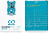 Arduino ABX00070 Nano 33 BLE Sense Rev2 w/ Headers, AI Microcontroller ,Bluetooth, Wearables,Gesture &Voice Recognition