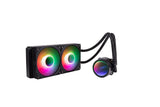 Gelid Solutions CC-AIO-240-A Liquid 240 CPU AIO Water Cooler w 2x 120mm RGB Fan 750-1800 RPM AM5 & LGA 1700 Compatible