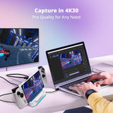 AverMedia X'TRA Go Capture Dock handheld records up to 4K 30 FPS or 1080p 120 FPS, HDMI (Black) GC515 Black