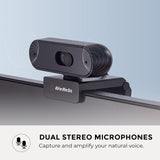 AVerMedia PW310P Webcam - Full 1080p 30fps HD Camera with Autofocus and Dual Stereo Microphones