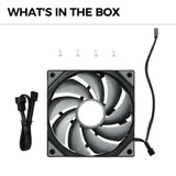 TRYX F-R120P-NN1M-G0K ROTA PRO 120mm 4-Pin PWM Case Fan, LCP Material FDB, 2250RPM, High-Performance Quiet PC Fan  - Black