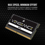Corsair CMSX32GX5M1A4800C40 Vengeance SODIMM DDR5 RAM 32GB (1x32GB) 4800MHz CL40Intel AMD Laptop Notebook Memory - Black