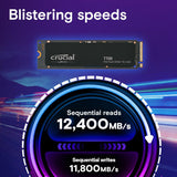 Crucial T700 1TB PCIe 5.0 x4 M.2 SSD, up to 11700 MB/s Internal Solid State Drive CT1000T700SSD3