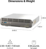 QNAP TBS-H574TX-I3-12G-US 5-bay All-Flash NASbook. Intel i3 8C/12T Processor, 12GB DDR4 RAM, 5 x E1.S  or 5 x M.2 2280