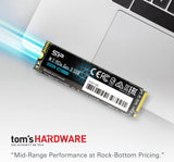 Silicon Power 512GB NVMe M.2 PCIe Gen3x4 2280 SSD read speeds up to 2,200MB/s SP512GBP34A60M28