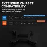 TRYX Panorama 360 Muti-Compatible AMOLED L-Shaped 3D Anamorphic Display Custom AIO Cooler (Black) L-P360N-DS3M-G0K