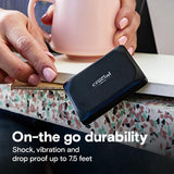 Crucial X9 1TB Portable SSD USB 3.2 External Solid State Drive, Up to 1050MB/s Read, PC and Mac, Lightweight CT1000X9SSD9