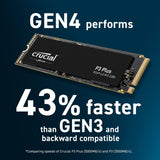 Crucial P3 Plus 500GB PCIe Gen4 3D NAND NVMe M.2 SSD up to 4700MB/s Solid State Drive CT500P3PSSD8