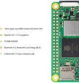 Raspberry Pi Pi zero 2w Single Board Computer, RP3A0-AU, 64bit, ARM, Cortex-A53 SC1176