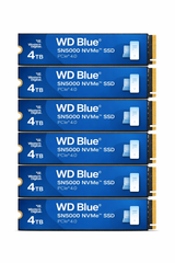 WD 4TB WD Blue SN5000 NVMe Internal Solid State Drive SSD - PCIe Gen 4.0, M.2 2280, Up to 5,500 MB/s (Pack of 6)